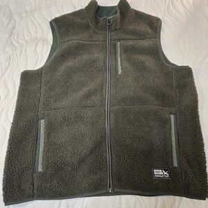 Eddie Bauer Dark Army Green‎ Fleece Vest